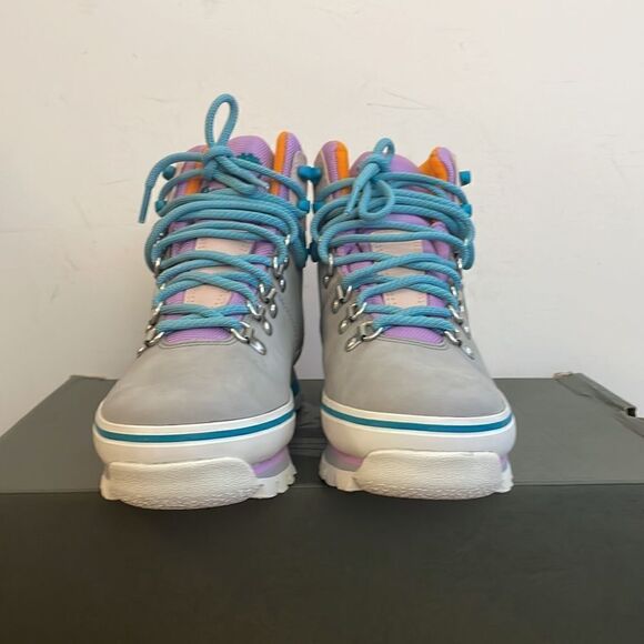 Timberland Euro Hiker Boots Gray Purple Turquoise Women 7.5(TB0A412WD52) - Picture 4 of 14